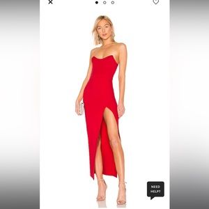 Super down long red gown